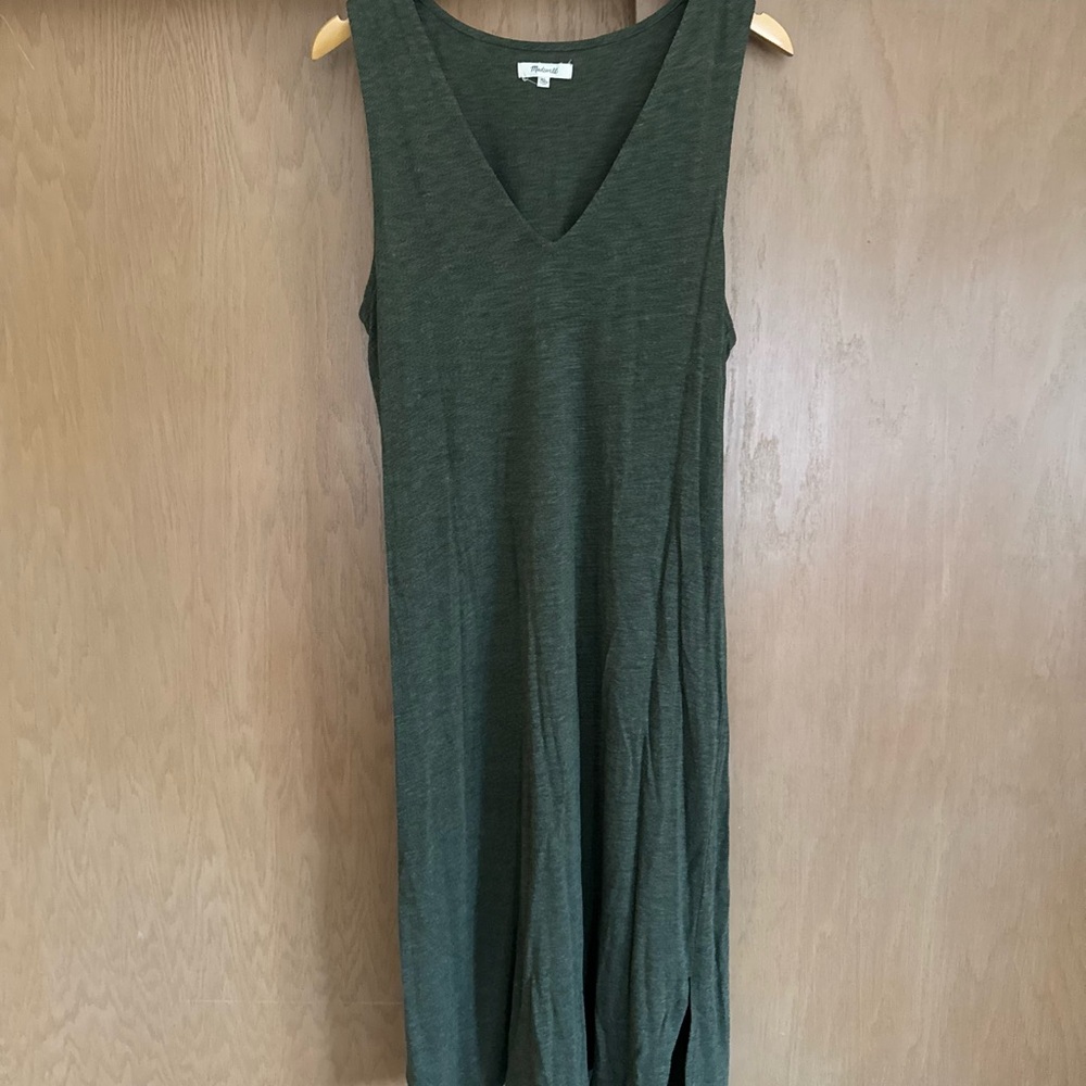 Madewell Casual Green Sleeveless Midi Dress